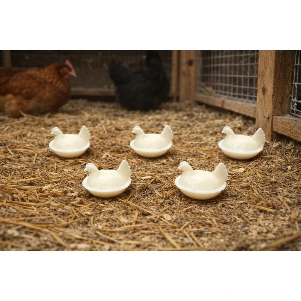 5 x Resin Dollhouse Hen On‎ Nest Covered Dish Micro Mini 1:24 Farmhouse Kitchen
